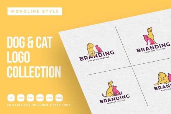 5 Creative Logo Design Dog and Cat Logo Templates for Modern Businesses