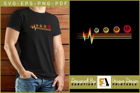 Billiard Vintage Heartbeat Retro Design: A Timeless Statement for Billiard Enthusiasts