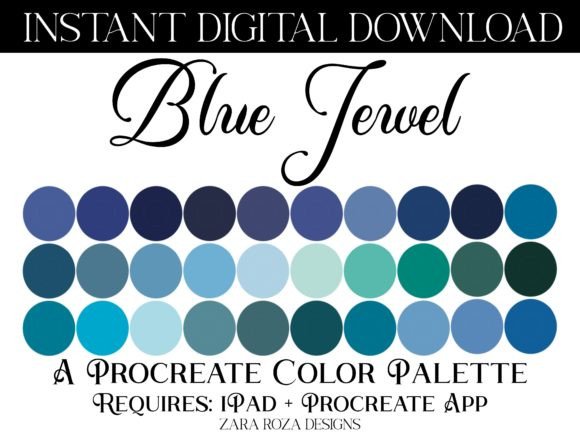 Blue Jewel Procreate Color Palette