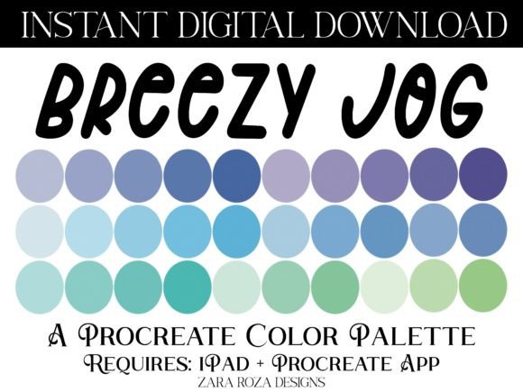 Breezy Jog Procreate Color Palette: A Digital Artist’s Dream for Calm and Creative Expression
