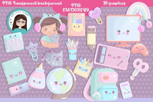 Cute Stationery Cliparts: Enhancing Creativity and Efficiency in Digital and Print Projects