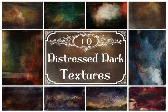 Distressed Dark Textures for Creative Projects