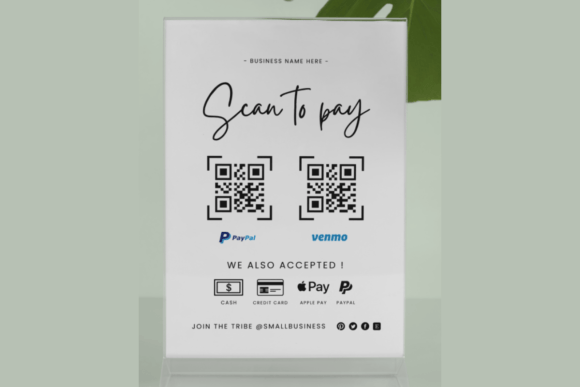 Editable Canva QR Code Sign Template 2