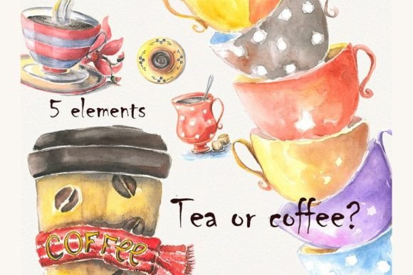 Enhance Your Creations with High-Quality Cup Clipart, Coffee Cup, and Watercolor Designs