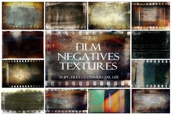 Film Negatives Textures for Creative Design