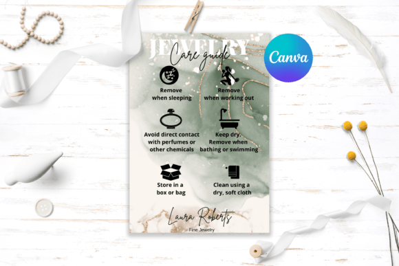 Green Teal Jewelry Card: A Professional Tool for Business Presentation and Branding
