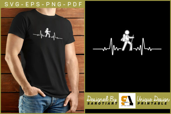 Heartbeat Scout Vector T-Shirt Design: A Unique Creative Asset for Custom Apparel and More