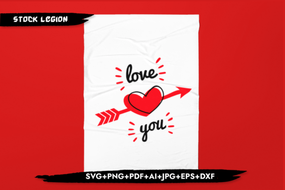 Love You-Arrow SVG for Creative Projects