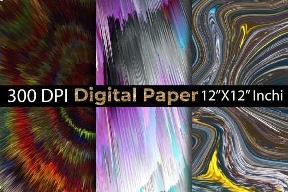 Marble Abstract Colourful Digital Paper: A Versatile Design Resource for Creatives