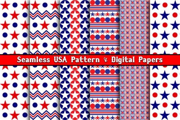 Seamless USA Pattern Digital Papers: A Versatile Tool for Creative Projects