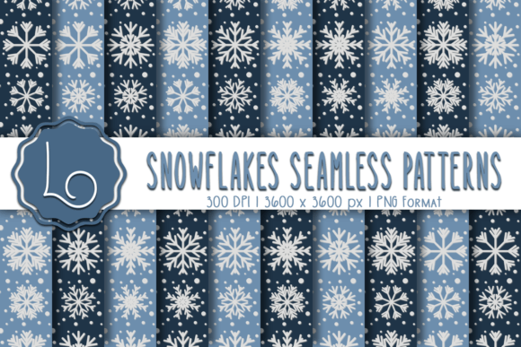 Snowflakes Seamless Patterns: A Versatile Design Resource for Creative Projects