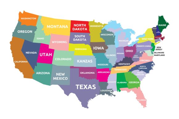 USA Map with States
