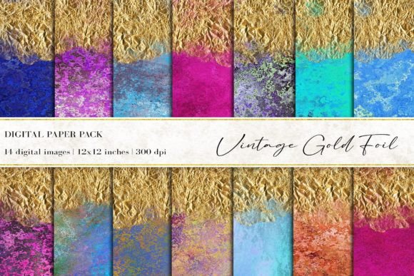 Vintage Gold Foil Digital Papers: A Versatile Design Resource