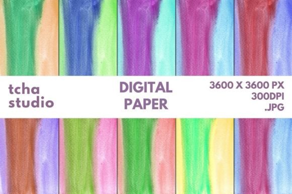 Watercolor Portrait Digital Papers