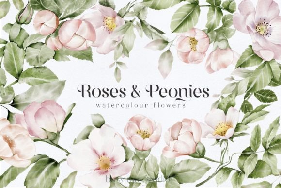 Watercolor Roses and Peonies Clip Art PNG: A Versatile Addition to Your Creative Projects