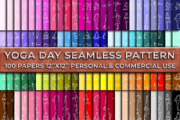 Yoga Day 100 Digital Paper